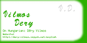 vilmos dery business card